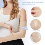Compression Arm Sleeves for Lymphedema Relief, Large