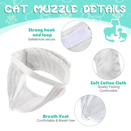 Cat Grooming Set: Muzzle, Boots, Face Guard, and Claw Covers