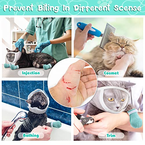 Cat Grooming Set: Muzzle, Boots, Face Guard, and Claw Covers