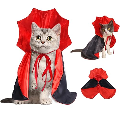 Halloween Cat Cape Costume for Small Medium Cats