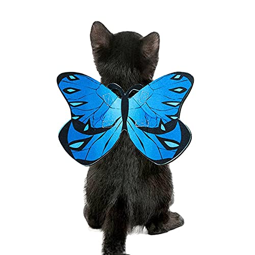 Halloween Costume Wings for Cats - Blue