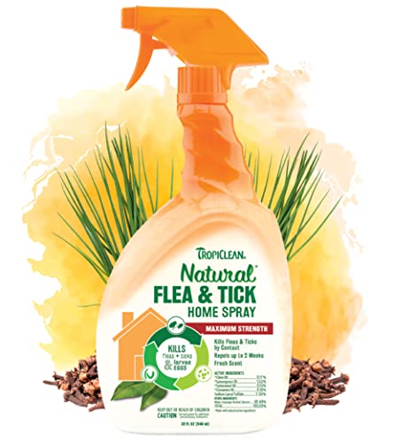 TropiClean Natural Flea Spray - Maximum Strength, 32oz
