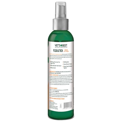 Vet's Best Tick & Flea Spray - Natural Protection - 8 oz