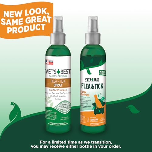 Vet's Best Tick & Flea Spray - Natural Protection - 8 oz