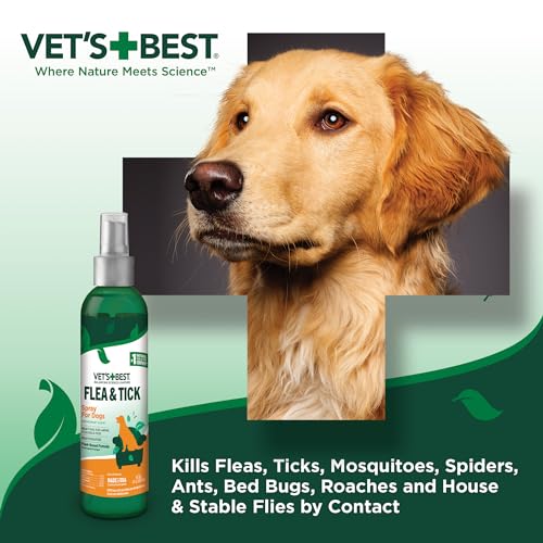 Vet's Best Tick & Flea Spray - Natural Protection - 8 oz