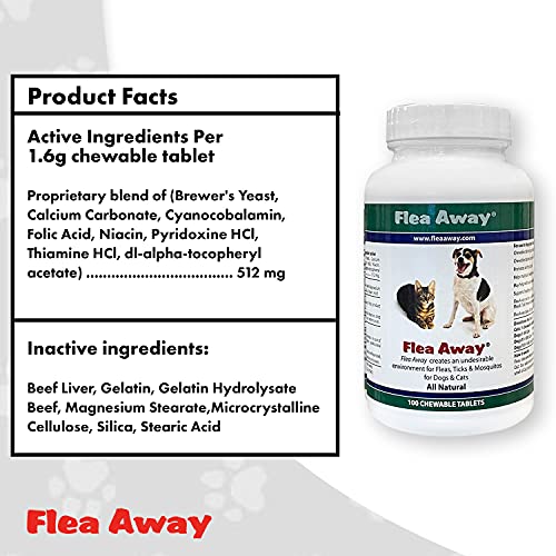 Flea Away Natural Chewable Tablets for Cats