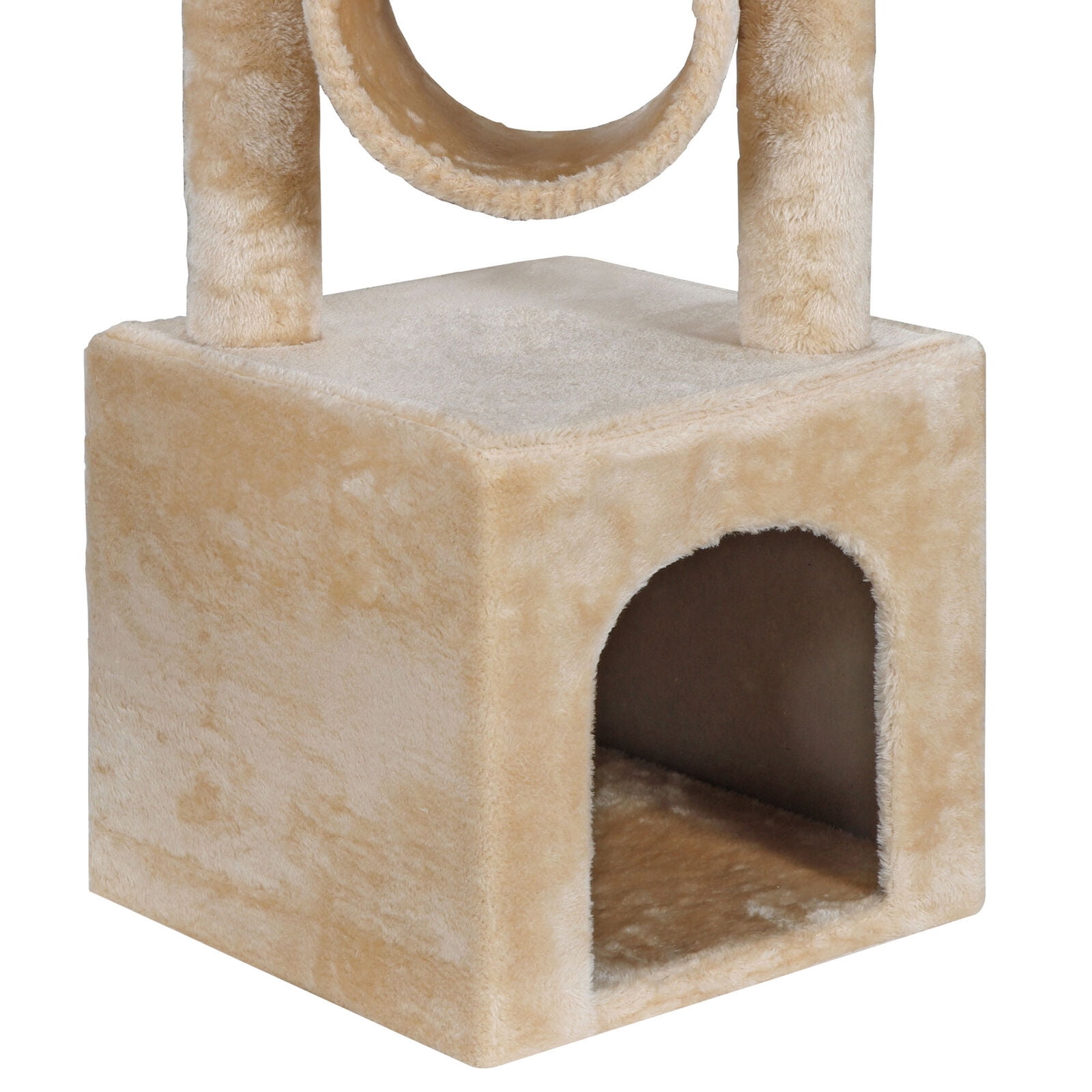 Beige Cat Tree Condo Scratching Post Tower