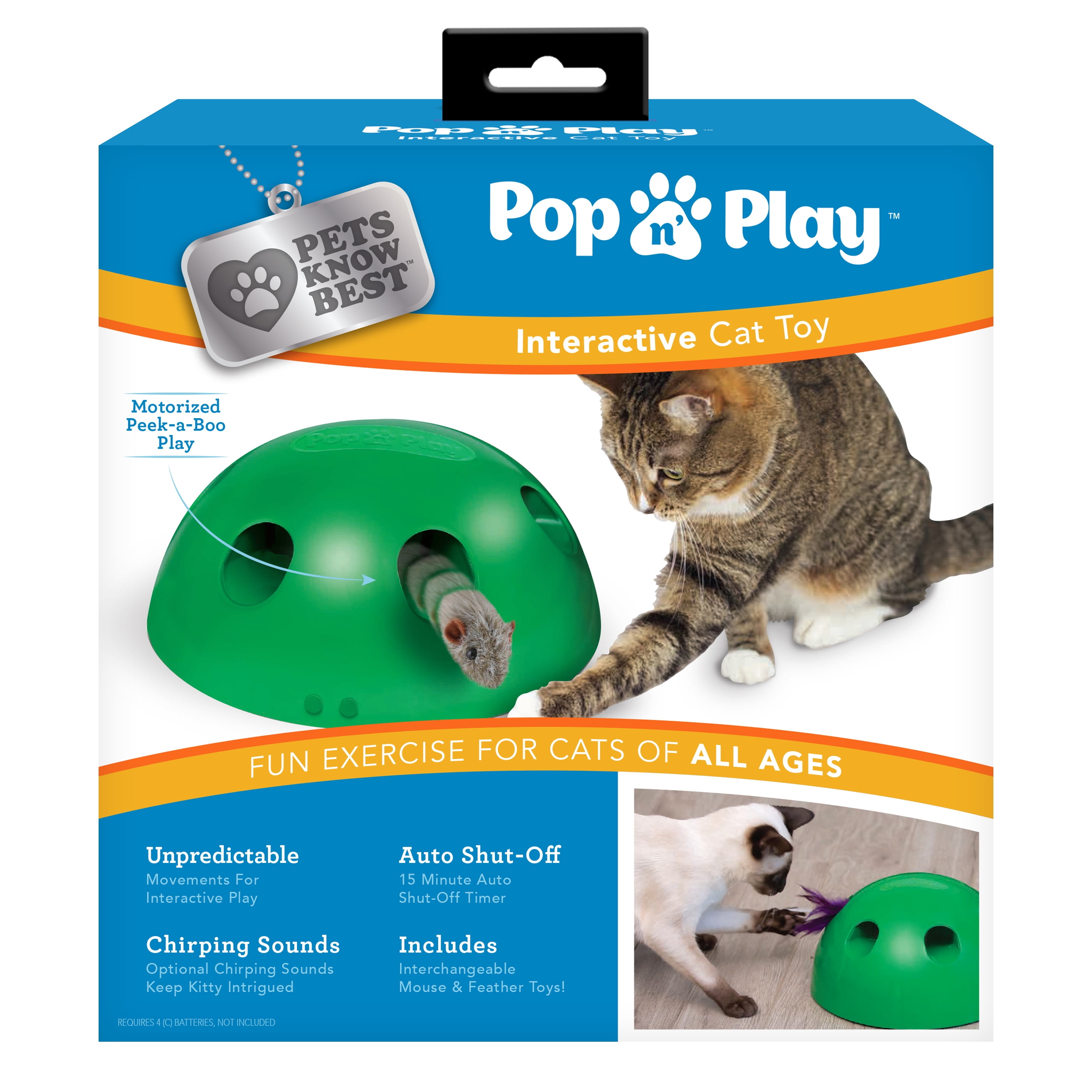 Green Cat Toy Peek-A-Boo Pets Know Best