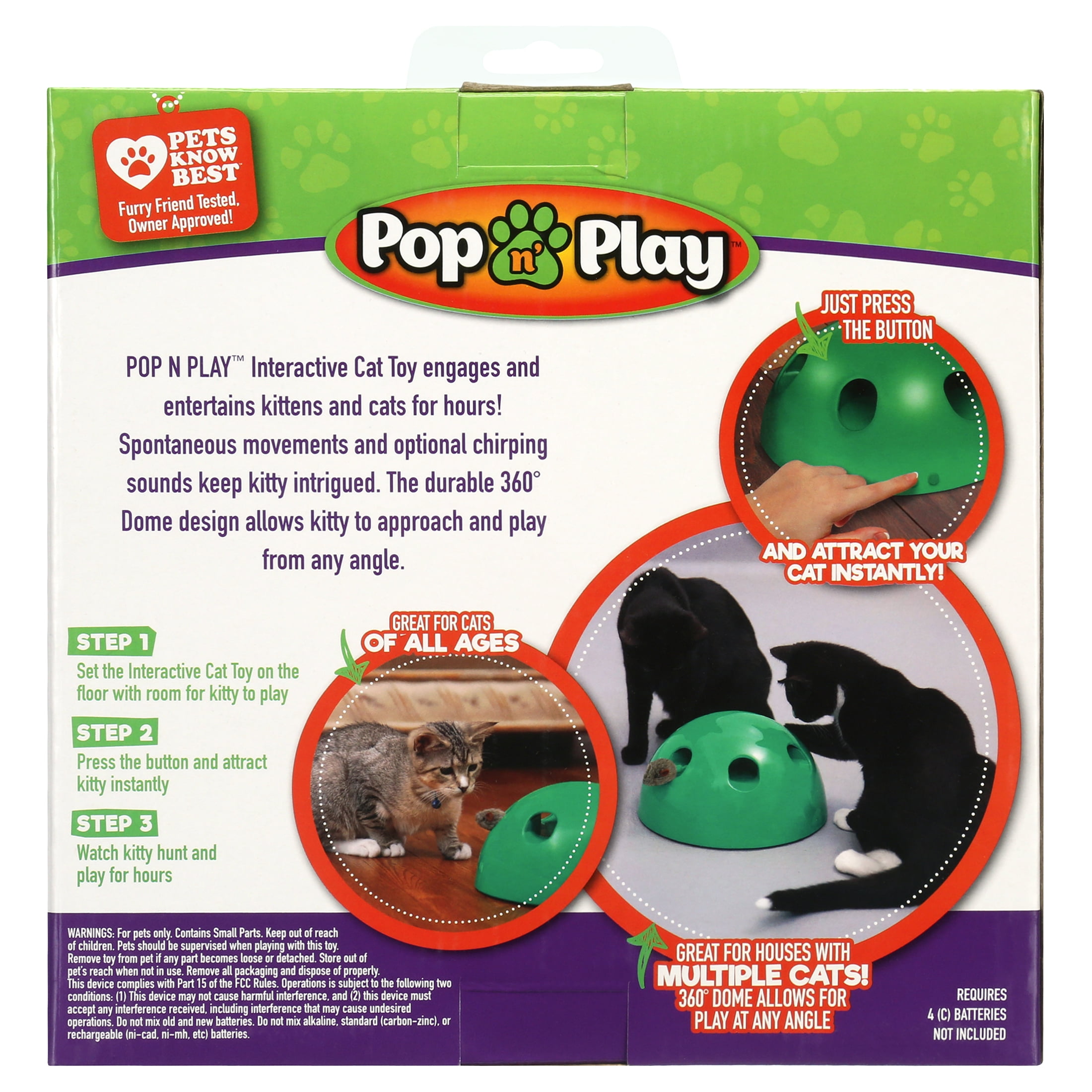 Green Cat Toy Peek-A-Boo Pets Know Best