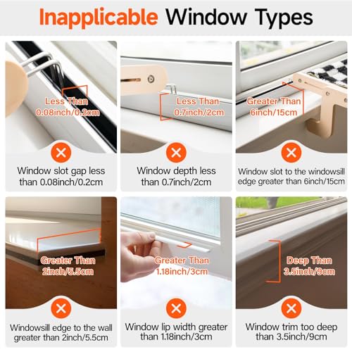 Cat Window Perch Bed with No Drilling/Suction Cup