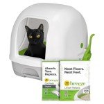 Hooded Cat Litter Box with Pellets & Pads