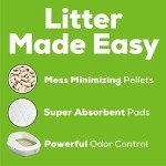 Hooded Cat Litter Box with Pellets & Pads