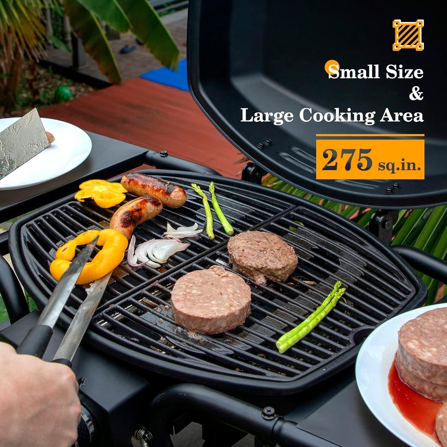 Portable 2 Burner Propane Grill for Camping