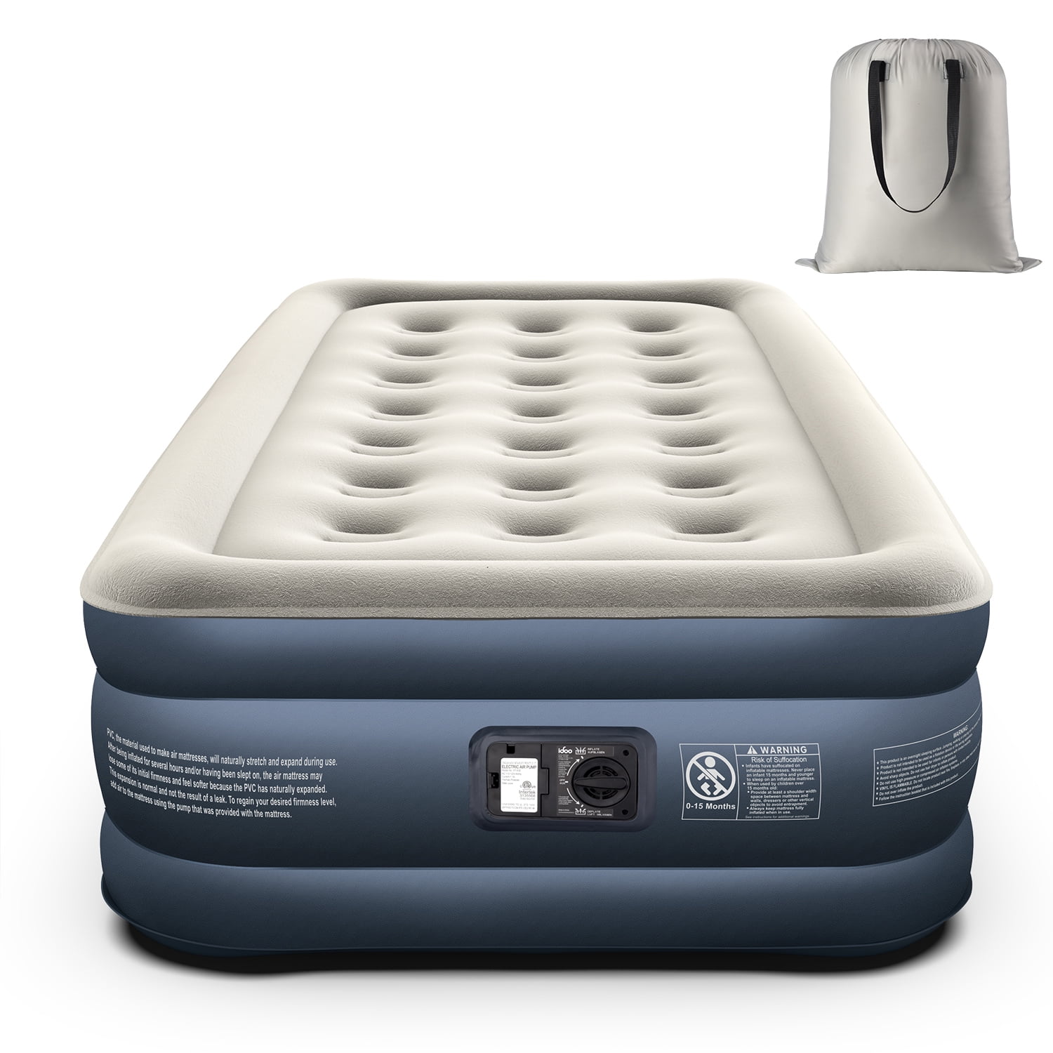iDOO Inflatable Air Mattress with Built-in Pump