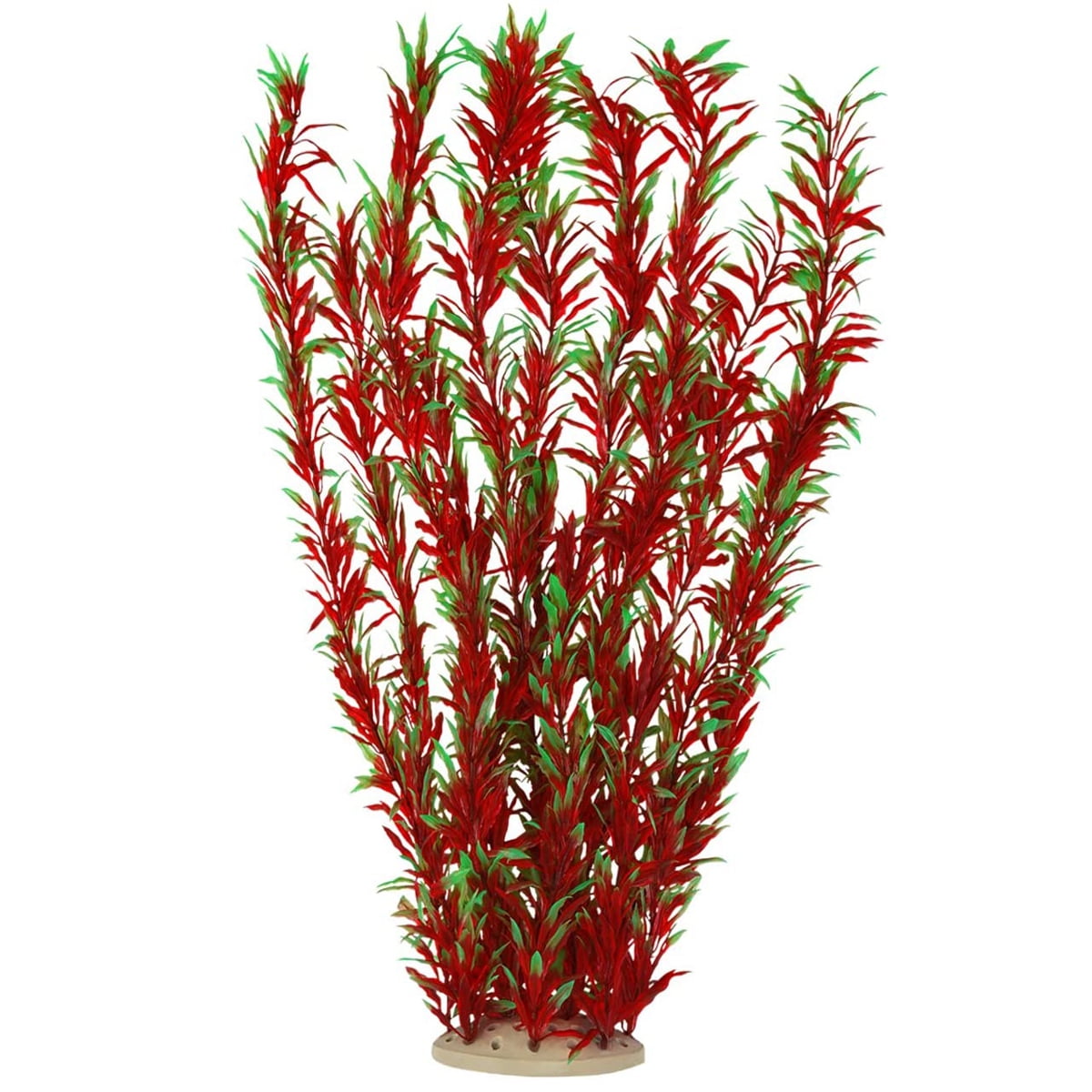 Large Artificial Red Aquarium Plant 21" Tall