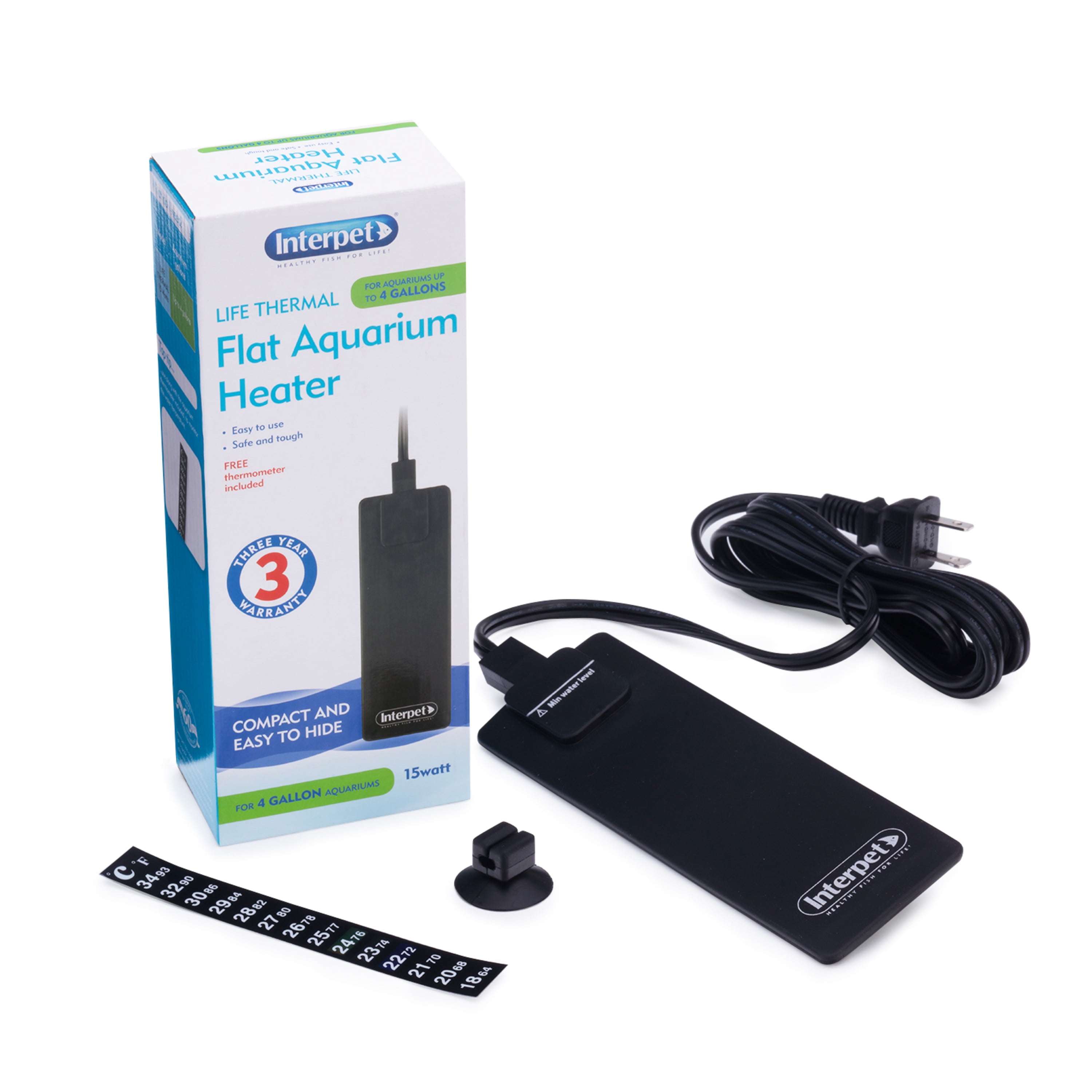 15W Flat Life Thermal Heater for 4 Gallon Aquariums