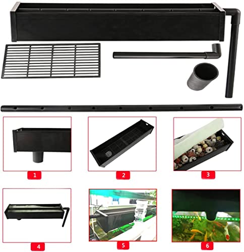 LED Black 124Gal Aquarium for Home/Office
