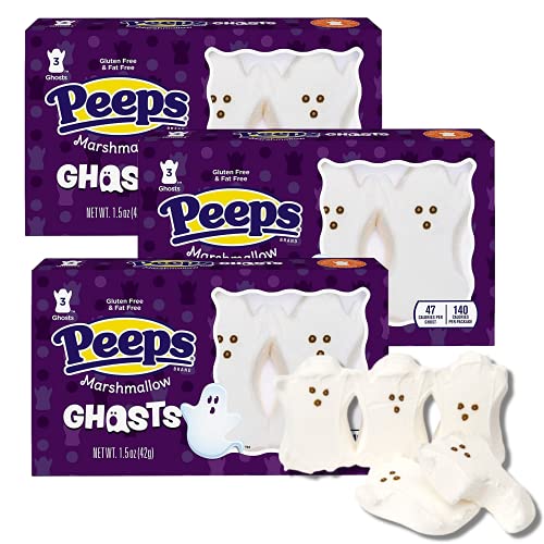Halloween Peeps Ghost Marshmallow Candy Pack of 9