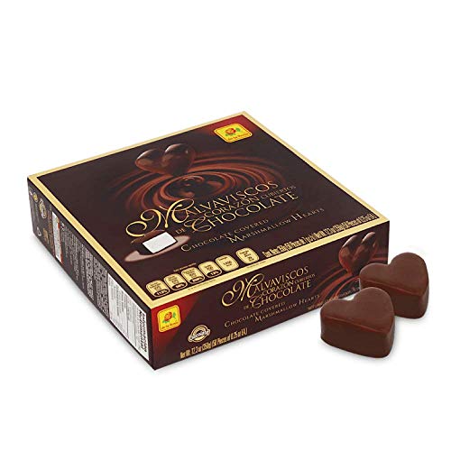 De La Rosa Chocolate Marshmallow Hearts - 50 Count