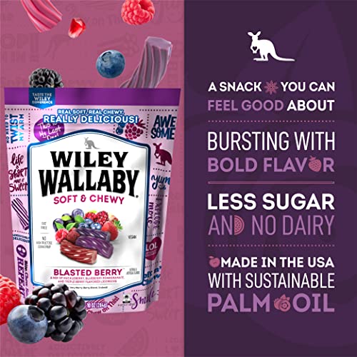 Wiley Wallaby Berry Flavored Soft Chewy Licorice 10oz