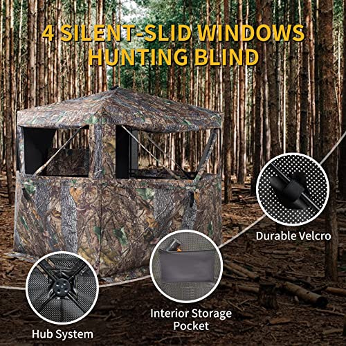 360-Degree Clear Hunting Blind for 2-3 People