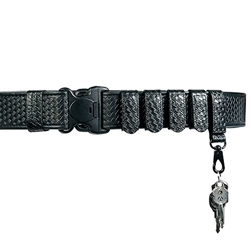 Basketweave Duty Belt Keeper Set with Key Clip