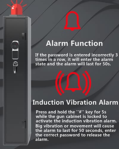 Digital Rifle Safe with Quick Access and Shelf