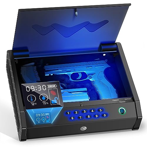 MOLICAR Biometric Handgun Safe with LCD Display