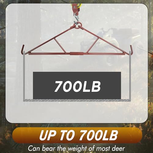 700lb Capacity Game Hoist Gambrel with Dual Pulley