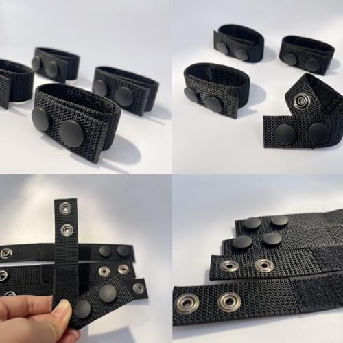 4-Pack Tactical Nylon Duty Belt Keepers - Black