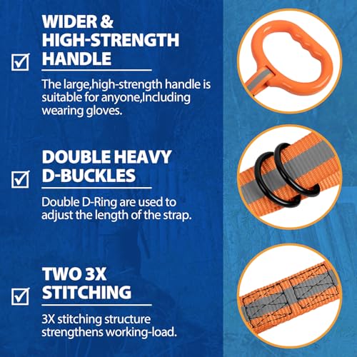 Hunthor Deer Drag Rope with Wider Handle