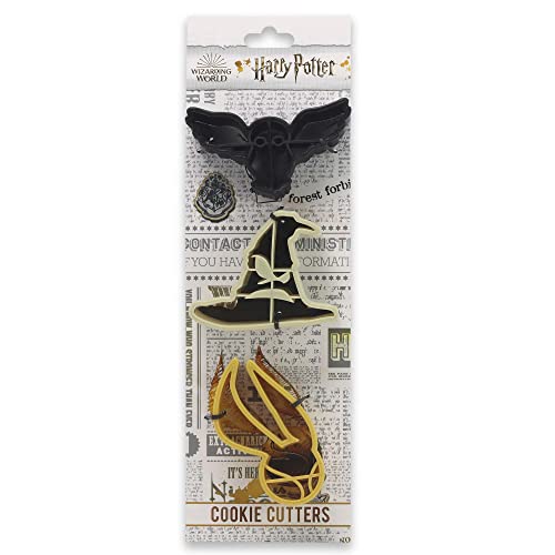 Magical Harry Potter Cookie Cutter Set: Hedwig, Sorting Hat, Golden Snitch