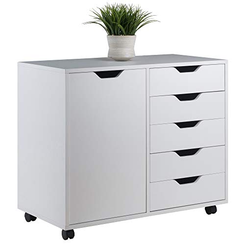 Winsome Halifax White Storage Cabinet with Drawers