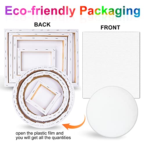 14-Pack Stretched Canvas for Painting