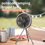Portable 10,000mAh Rechargeable Camping Fan with LED