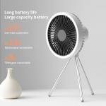 Portable 10,000mAh Rechargeable Camping Fan with LED