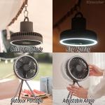 10,000mAh Rechargeable Camping Fan with LED Light