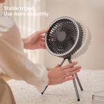 Portable 10,000mAh Rechargeable Camping Fan with LED