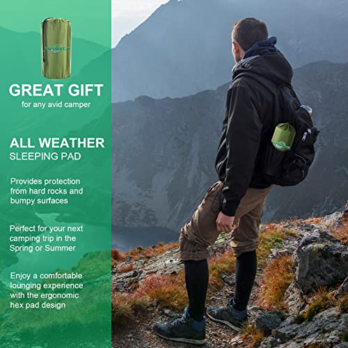 Ultralight Inflatable Sleeping Pad with Built-in Pump