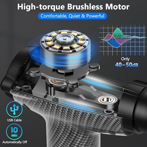 TOLOCO Deep Tissue Massage Gun with 12 Heads