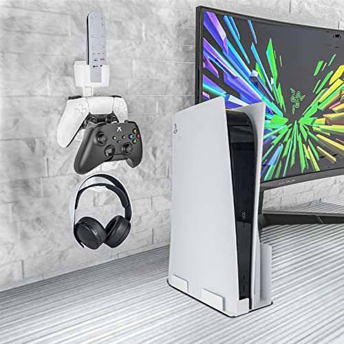 PS5 Wall Mount with Controller Holder and Storage