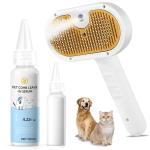 3-in-1 Pet Grooming Steam Brush for Shedding