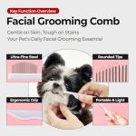 JAYU PET Facial Grooming Comb for Dogs and Cats