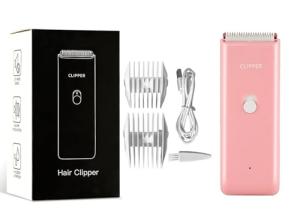 Quiet Rechargeable Dog Clippers Grooming Kit - Pink