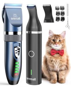 Oneisall 3-in-1 Cordless Cat Grooming Clippers