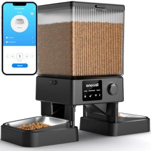 Smart WiFi Pet Feeder with Dual Bowls