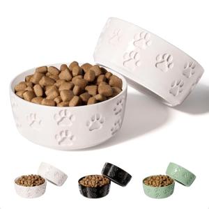 Anti-Skid Ceramic Dog Bowl Set of 2