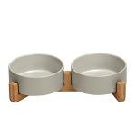 SpunkyJunky Non-Slip Ceramic Pet Bowl Set