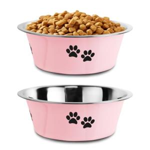 Non-Slip Stainless Steel Dog Bowls Set