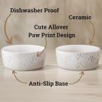 Anti-Skid Ceramic Dog Bowl Set of 2